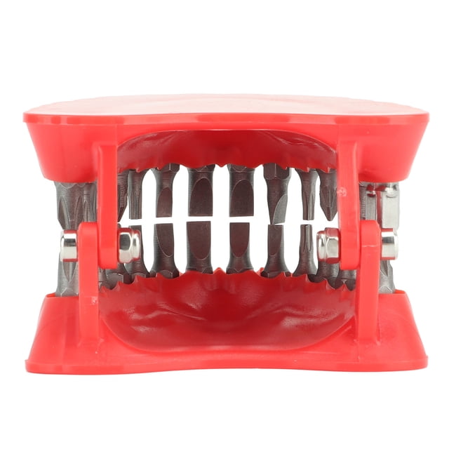 Soporte para Brocas para Dentaduras Postizas Organizador de Destornilladores para Dentaduras de Gran Capacidad 28 Agujeros Escultura 3D Decoración de Escritorio Rojo ANGGREK Otros