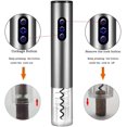 thumbnail image 4 of Abridor de vino eléctrico, abridor de botellas de vino, sacacorchos recargable con cable de carga USB, kit de abridor de vino inalámbrico alimentado por batería, 4 of 4