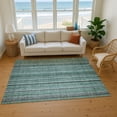 thumbnail image 7 of Addison Rugs Mayfield Premium Machine Washable Transitional Stripes Teal Rectangle Rug, 10' X 14' Machine Washable Transitional Stripes Teal Oversized Sherpa Throw Blanket, 7 of 7