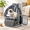 Gray, variant on Pink Pet Carrier with Bubble Window for Cats and Small Dogs Up to 15 Pounds