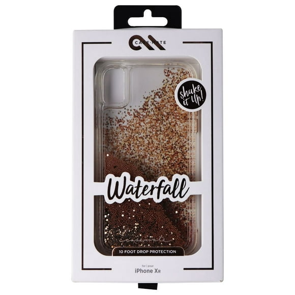 Case-Mate Waterfall Series Liquid Glitter Case for Apple iPhone XR - Gold