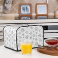 thumbnail image 6 of Pofeuu Snowflake Minimalist Print Toaster Cover 4 Slice, Bread Dust Cover & Fingerprint Protection, Kitchen Small Appliance Covers(Toaster Cover), 6 of 7