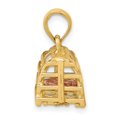thumbnail image 3 of FJC Finejewelers 10 kt Two Tone Gold Two-Tone Polished 3-Dimensional Lobster Trap Charm 16 x 17 mm, 3 of 6