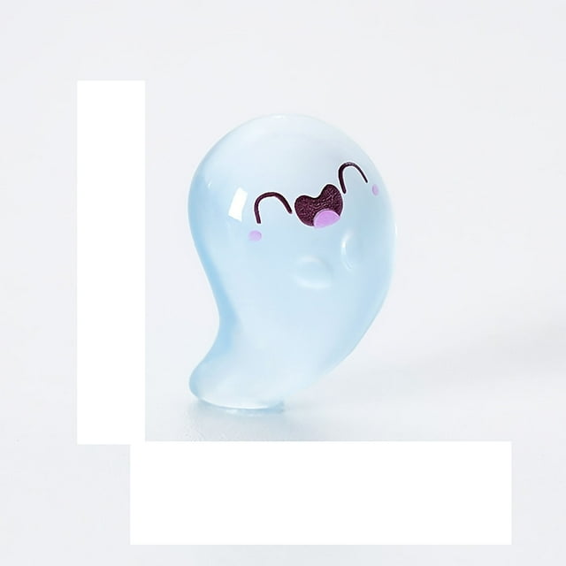 Rbaofujie Mini Luminous Ghost Miniature Figurines Assorted Spooky In Dark Resin Ghost Figures for Garden Micro Decor Cake Topper Halloween Birthday Decorations