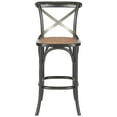 thumbnail image 3 of SAFAVIEH Eleanor X-Back Rustic Bistro Bar Stool with Footrest, Distressed Hickory, 3 of 6