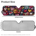 thumbnail image 5 of HUIACONG Colorful Heart Windshield Sun Shade Sun Visor Heat Shield for 2018-2025 Jeep Wrangler JL & 2/4 Door 4XE & 2020-2025 Jeep Gladiator JT Thicken 3-Layer Protect Your Car from Sun Heat, 5 of 6