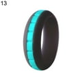 thumbnail image 2 of Opolski Double Color Soft Silicone Unisex Finger Ring Sport Party Couple Jewelry Gift, 2 of 7