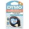 DYMO 91331, LetraTag Plastic Label Tape Cassette, 1/2" x 13 ft., White, 1 Each