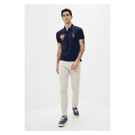 Polo Ralph Lauren Contrast Edge Polo, Navy,M