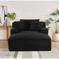thumbnail image 6 of Cloudline Oversized Chaise Lounge Chair | Soft Corduroy, Full Foam Cushioning | No Assembly, 6 of 9