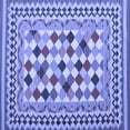 thumbnail image 1 of Ahgly Company Machine Washable Indoor Square Abstract Blue Contemporary Area Rugs, 3' Square, 1 of 4