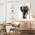 thumbnail image 5 of Elephant Stock Dusty African Elephant Wall Art - Vertical Canvas Wall Art - Living Room Wall Decor - Animal Canvas - White And Gray Decor - 24" x 36", 5 of 8