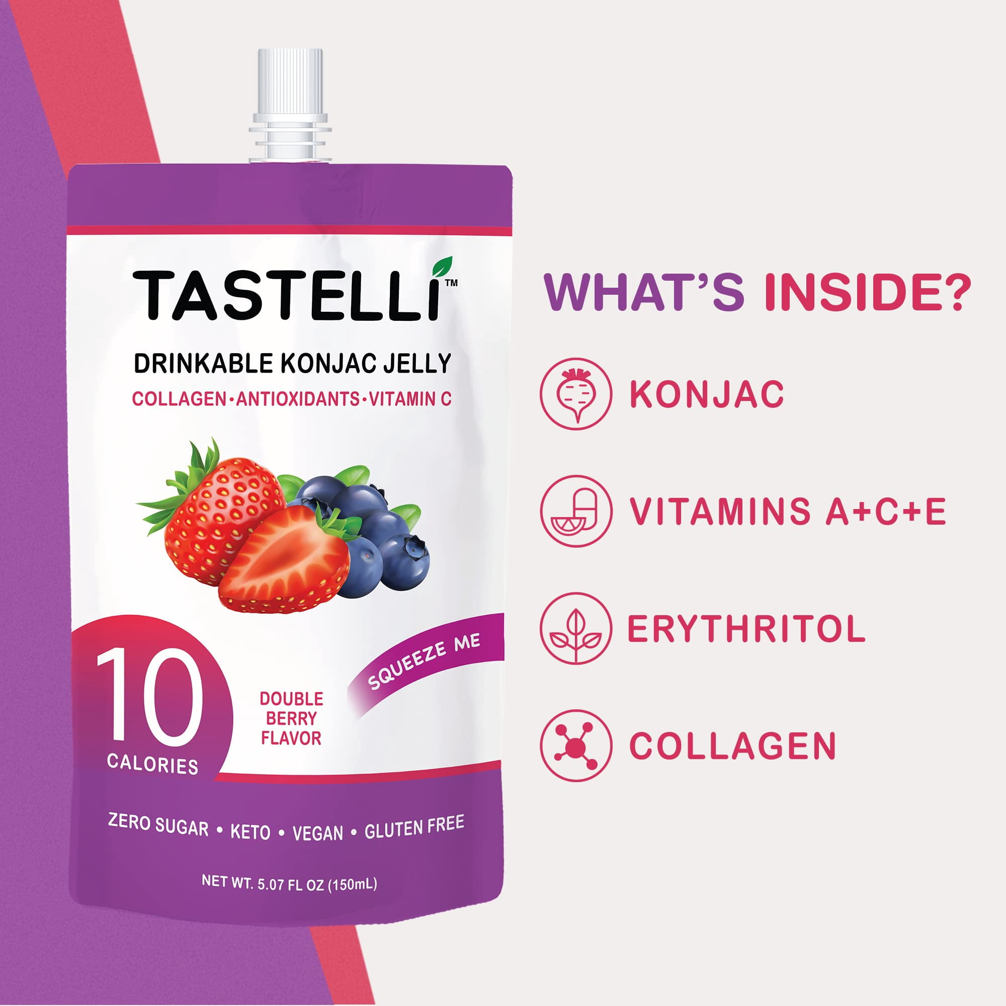 Tastelli Double Berry Jelly 5.07 fl oz (Pack Of 10)
