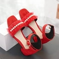 thumbnail image 5 of Fesfesfes Fashion Flower Girls' Heels Open Toe Sandals Roman Shoes Girls High Heels Students' Dance Shoes Dress Shoes for Wedding Party, 5 of 7