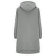 thumbnail image 4 of vigerkar Women's Zip Up Hoodies Long Tunic Sweatshirts Oversized Casual Long Sleeve Fall Hoodie Jacket Coat with Zipper Pocket (Grey, L), 4 of 4