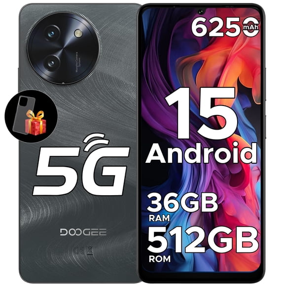 DOOGEE Note59 Pro 5G Android 15 Unlocked Cellphone, 36GB 512GB 6250mAh 6.75Inch