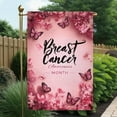 thumbnail image 4 of Fasiaou Breast Cancer Awareness Garden Flag Polyester Outdoor Decorative Ribbon Flag for Yard Lawn Porch Display Support Solidarity Fundraiser Event, 4 of 6
