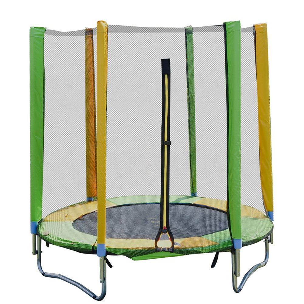 Outdoor Trampoline for Kids and Adults with Jumping Mat and Spring Cover Pad HYPATA Trampoline 5FT Jump Recreational Trampolines with Enclosure Net Combo Bounce Trampoline for Family Happy Time 