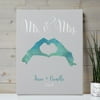 Mr. and Mrs. Personalized 11 x 14 Canvas