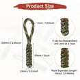 thumbnail image 3 of Zipper Pull Replacement [10PCS] - Woven Paracord Pull Tab Extender Use for Backpack & Jacket - [Dark Green], 3 of 6