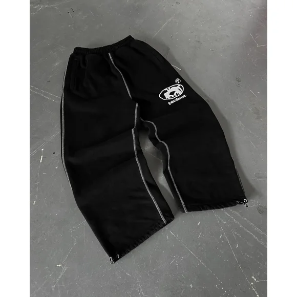 PROTECT Sweatpants Harajuku Hip Hop Letter Embroidery Streetwear Men Women Waist Drawstr Jogging Trousers Y2K Pants Casual Pants