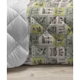 thumbnail image 3 of Egyptian Print Down Alternative Comforter, Head of an Indigenous Jackal Antiquities History, Microfiber Quilt for All Season, 5 Sizes, Yellow Black and Grey, by Ambesonne, 3 of 3