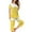 Yellow, variant on CLOISE Pj Set Women 2 Piece Soft Short Sleeve Sleepwear Tops and Casual Capri Pants Pajama Sets Cozy Button Colorblock Striped Printed Trendy Night Clothes