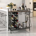 thumbnail image 4 of Costway 21 Bottle Wine Rack Freestanding Floor Wine Bottle Organizer with Storage Shelf, 4 of 10