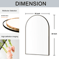 "CISTEROMAN Modern Arched Bathroom Mirror, 20""x30"" Wall Mounted with