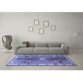 thumbnail image 3 of Ahgly Company Machine Washable Indoor Rectangle Persian Blue Traditional Area Rugs, 8' x 12', 3 of 4
