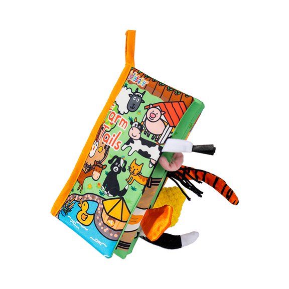 Leutsin Toys Games Kids,Christmas Decorations,Baby Toys Clearance,Novelty Gag Toys,Baby Tail Ringing Paper Cloth Book Newborn 0-18 Months Enlightenment Early Education Cloth Book Educational Toys