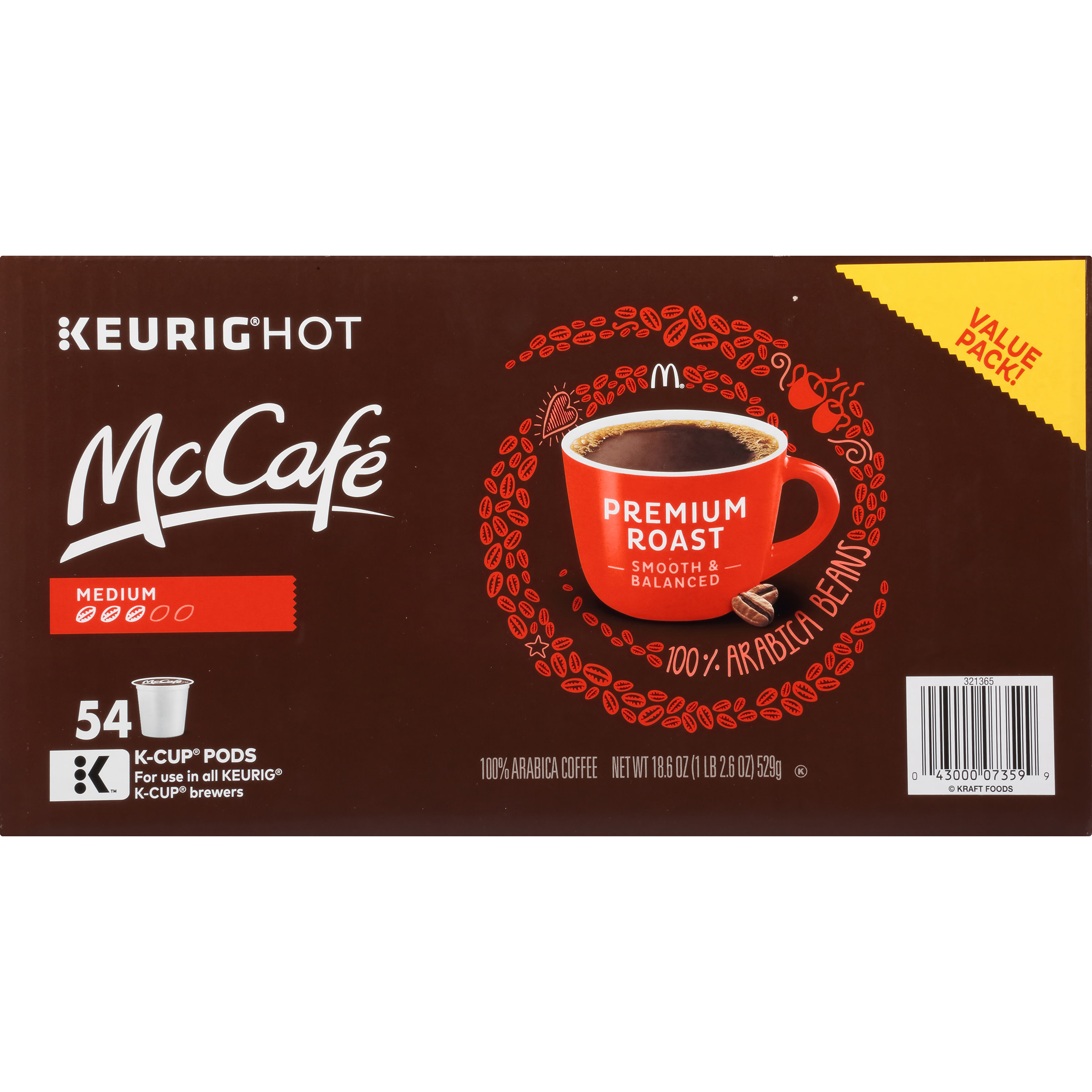 McCafe Premium Roast Medium Coffee K-Cup Pods, 54 ct - 18.6 oz Box - image 2 of 7