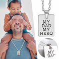 thumbnail image 2 of Regalos para el Día del Padre: mi papá, mi collar, colgante familiar, regalos de Navidad y cumpleaños para papá, 2 of 8