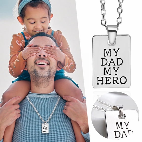 YYKihy Father's Day My Dad My Necklace Family Pendant Christmas Birthday For Dad