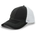 thumbnail image 2 of Pacific Headwear Vintage Trucker Snapback Cap V67 Black/White/Black Os, 2 of 2