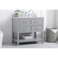 thumbnail image 2 of 36 inch single bathroom vanity in gray with backsplash, 2 of 8