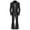 Black, variant on iiniim Mens Shiny Metallic Disco Party Jumpsuit Full Body Bodysuit Flare Pants Bell-bottoms Hippie Rompers Black M