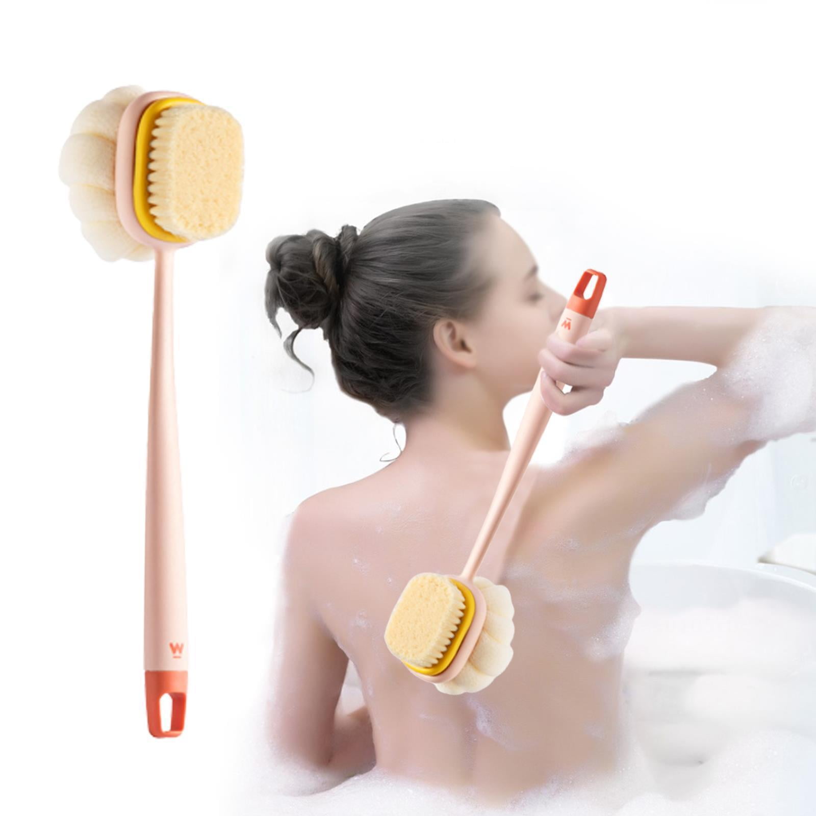 2pc Long Handle Back Body Shower Spa Bath Sponge Brush Exfoliating Skin  Scrubber, 1 - Fred Meyer