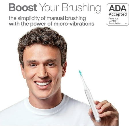 AquaSonic - Icon ADA-Accepted Rechargeable Toothbrush | Magnetic Holder & Slim Travel Case - white