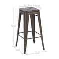 thumbnail image 4 of Mainstays 30 inch Metal Barstools Set of 4 Gunmetal Color, 4 of 7