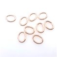 thumbnail image 1 of 1000 piezas de conectores de anillo de salto abierto ovalado de acero inoxidable oro rosa, 1 of 1