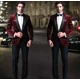 thumbnail image 4 of Traje de hombre de terciopelo con solapa chal, conjunto de 2 piezas de chaqueta y pantalón, esmoquin para boda, fiesta, negocios, fiesta de noche, 4 of 5