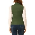 thumbnail image 3 of INSPIRE CHIC Women's Zip Up Jacket Sleeveless Anorak Utility Vest Jacket with Pockets S Green, 3 of 7