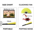 thumbnail image 6 of 13inch Large Rave Fan Popping Fan Clacking Fans for Line Dancing,Hand Fans for Women Foldable,Boots on The Ground Fan,Portable for Outdoor,Wedding,Party,Decoration(Yellow,1 Pack), 6 of 10