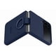 thumbnail image 4 of Funda para teléfono Samsung Galaxy Z Flip4 de silicona con anillo azul marino, 4 of 5