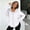 White, variant on Zip Up Hoodie Women Long Sleeve Full Zipper Oversized Sweatshirt Comfy Travel Track Jacket Fall Clothes with Pockets, XL