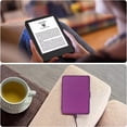 thumbnail image 4 of MonsDirect Case Compatible with 6" Kindle Paperwhite (Fits 2012,2013,2015,2016 Version), 5th/6th/7th Generation PU Leather Hard Protective Case Cover with Smart Wake/Sleep, Purple, 4 of 5