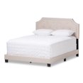 thumbnail image 2 of Baxton Studio Willis Light Beige Fabric Upholstered Queen Size Bed, 2 of 7
