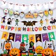thumbnail image 4 of MIRACLE Hallowen Hanging Ornament Banner Kids Favors Cartoon Witch Bat Ghost Props, 4 of 4