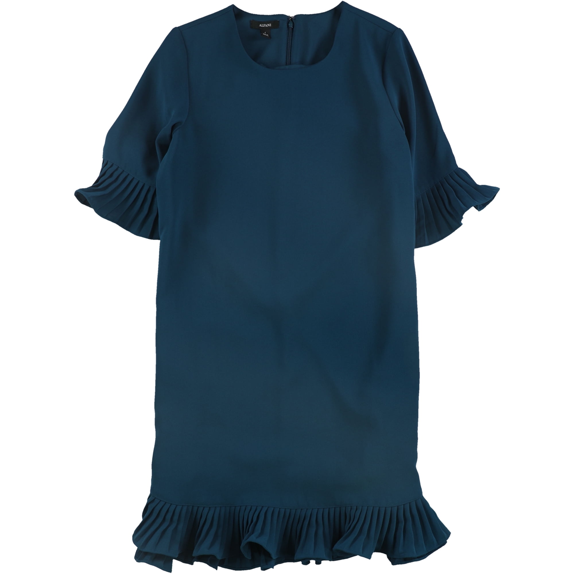 alfani pleated flounce dress